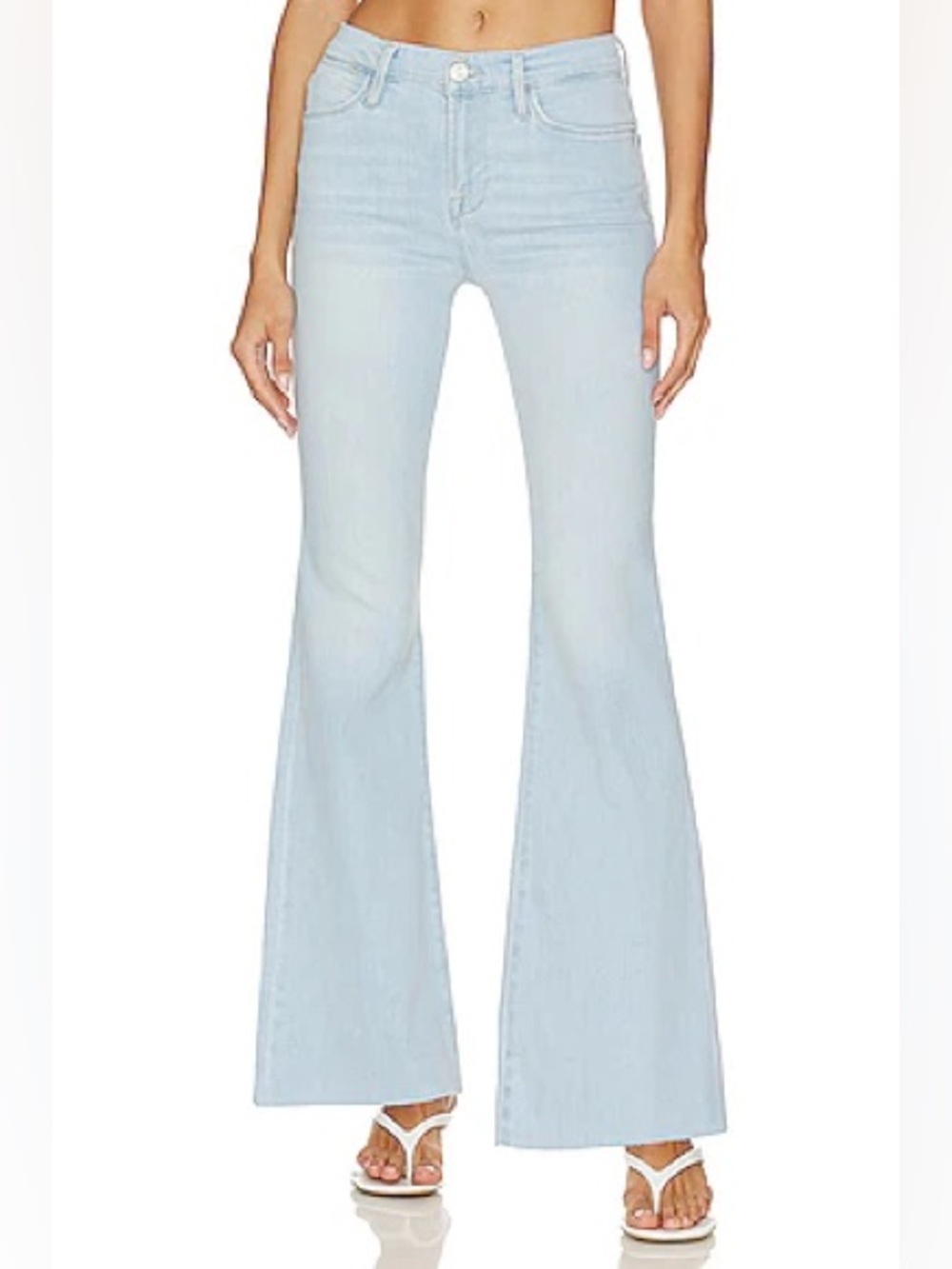 Frame Le Easy Flare Jeans Raw Hem Size 30